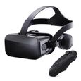 Lunettes 3D Lunettes VR Machine tout-en-un avec casque stéréo et télécommande noire-0