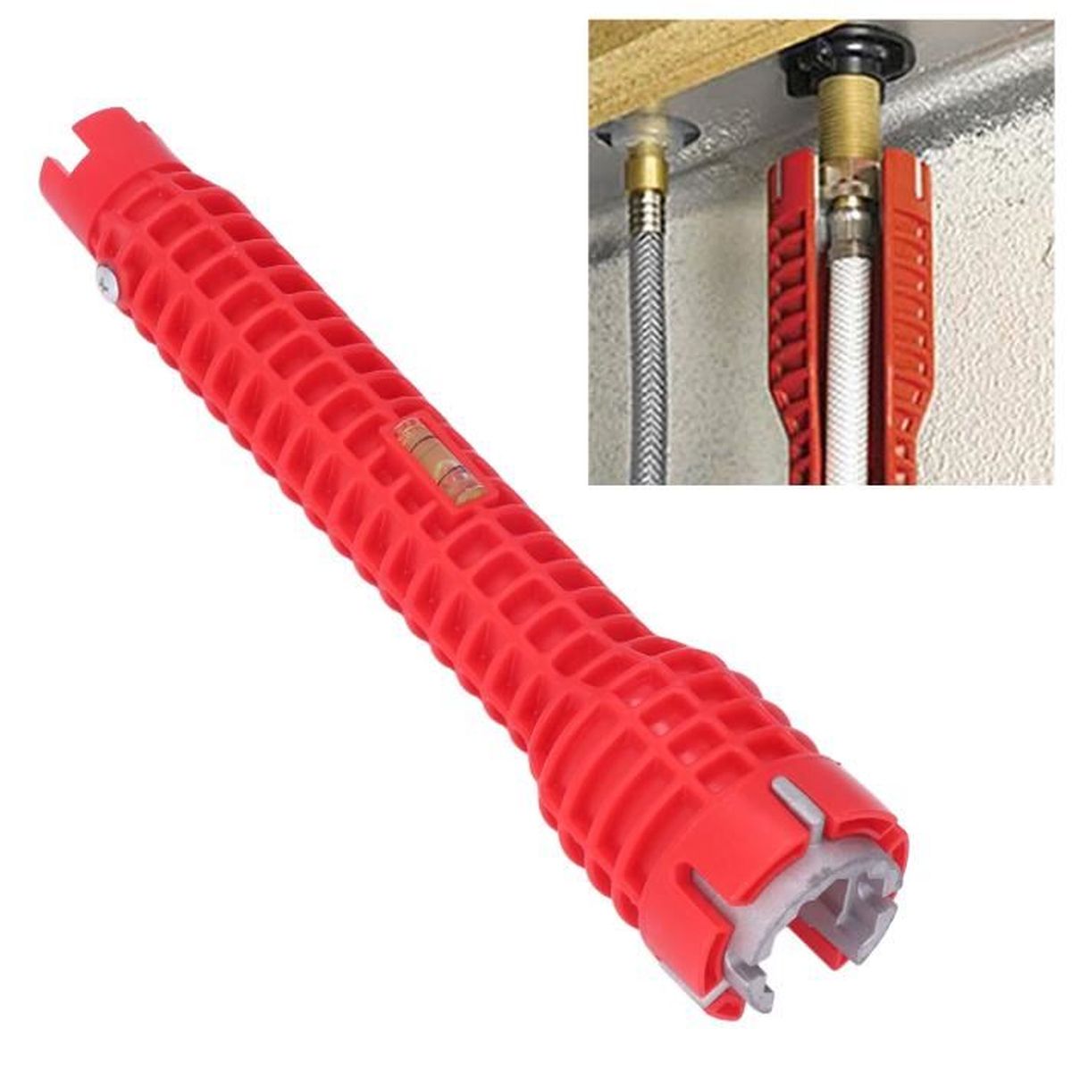 Lot De 2 Clés D'évier Multifonctionnelles, 7 Tailles De Clé De Robinet, Clé à Tuyau, Clé De Lavabo, Clé Hexagonale à Quatre Mâchoires, Outils D'installation Et De Retrait Pour La Maison