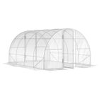 Serre de jardin tunnel - Outsunny - 4 x 3 x 2 m 12 m² - porte à charnières bâche en PE 150 g/m² pour légumes plantes - transparent