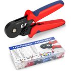 BLEOSAN Pince à Sertir Outil de Sertissage Kit AWG23-7 0.25-10mm² avec 1200 Cosses de Câbles Isolées à Sertir Electriques Connecteurs à
