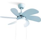 IKOHS WINDLIGHT EASY - Ventilateur de Plafond 53W Silencieux Ø86 cm, Bleu