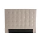 Miliboo - Tête de lit capitonnée en tissu velours taupe L160 cm HALCIONA