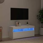 vidaXL Meuble TV avec Lumières LED, Armoire de Télévision, Meuble Télé de Salon, Armoire Basse Salle de Séjour Intérieur, 804382