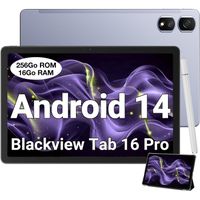 Blackview Tab 16 Pro Tablette Tactile 11.0" 24 Go + 256 Go 7700mAh 13MP Android 14 Widevine L1 Dual SIM 4G Tablette PC GPS - Violet