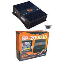 1 SP AUDIO SP-2000.1D Amplificateur mono 1 canal de 2000 watts rms 1 ohm classe d Bass Boost 0-12 dB avec remote incluse, 1 pièce