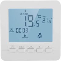 Thermostat de Chauffage Écran LCD Intelligent Régulateur de Température Ambiante Programmable pour Maison Chaudière à Murale [79]