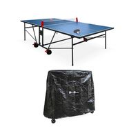 Table de ping pong INDOOR bleue. avec 2 raquettes et 3 balles. utilisation intérieure + Housse en PVC