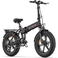 velo electrique Pliable adulte ENGWE EP-2 Pro Autonomie 120km fat bike pneus 20 pouces avec amortisseur avant Batterie 48V13AH Noir