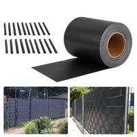 Couverture de clôture en PVC LILIIN - 19cm x 65m - Brise vue, protection visuelle jardin balcon - Anthracite