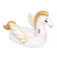 Bouée gonflable Pegasus de luxe - MEDIA WAVE STORE - 231x150 cm - Blanc - Enfant - Extérieur