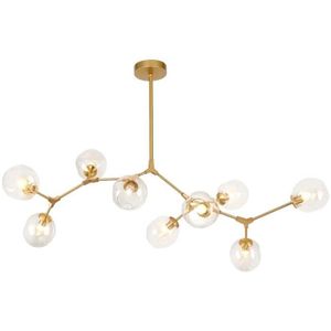 Lustre Boule De Verre Nordique R/églable Hauteur Ambre Noir 3 Lumi/ères E27 Metal Hand Blow Branches Suspension Lustre Spoutnik Noir Mat Luminaires Globe Milieu Du Si/ècle 100cm