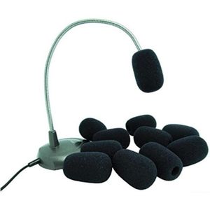 Wowot Casque Microphone Éponge Mousse Bouclier Protection 15pcs Mousse Microphone Pare-Brise Noir 