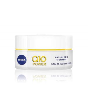 ANTI-ÂGE - ANTI-RIDE NIVEA Q10 Power Soin de Jour Anti-Rides +Fermeté FPS15 (1x50ml), crème anti-âge enrichie en Q10 & avec 10X plus de créatine, crèm