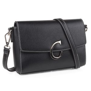 Sac à Bandoulière Pour Femme – Cuir Souple Noir – 20 L – Format Body – Grandes Compartiments - 5