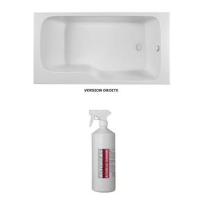 BAIGNOIRE - KIT BALNEO Baignoire bain douche JACOB DELAFON Malice + nettoyant |  160 x  85, version droite