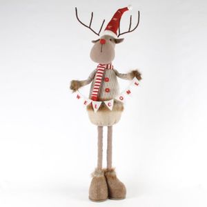 46/ cm/ WeRChristmas D/écoration de No/ël en Bois pour la Table Motif Arbre /éclair/é et Renne / Blanc