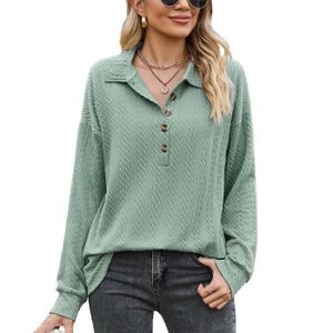 PULL Pull Femme en Tricot Automne Hiver Couleur Unie Pullover Tops Manches Longues Confortable
