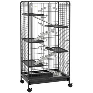 CAGE Cage pour petits animaux roulante 5 rampes 5 plate