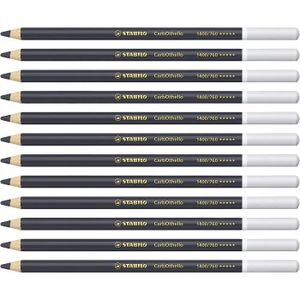 CRAYON DE COULEUR Crayon de couleur - STABILO CarbOthello - Lot x 12 crayons pastel fusain - Noir de bougie (1400-750)173