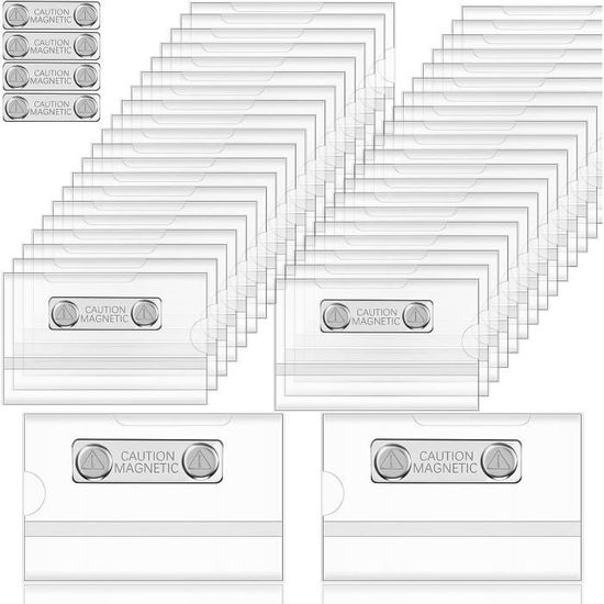 Lot De 50 Badges Nominatifs 90x57mm - Porte-badges Avec Clip Et Épingle