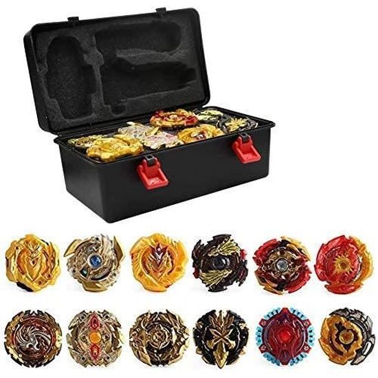 Set De 12 Toupies De Combat + 3 Lanceurs + Accessoires - Jeu D'action Et De Combat Pour Enfants - Cadeau D'anniversaire Idéal