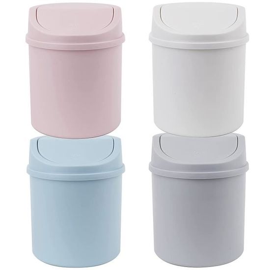 Lot De 10 Mini Poubelles Jouets - Échelle 1:12 - Couvercle Ouvrant - Pour Maison De Poupée, Diorama