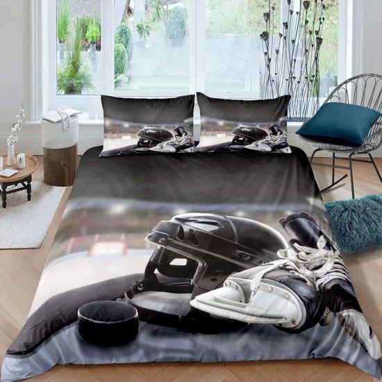 Pack parure de couette 220 x 240 cm Oblis + drap housse (140) Bleu