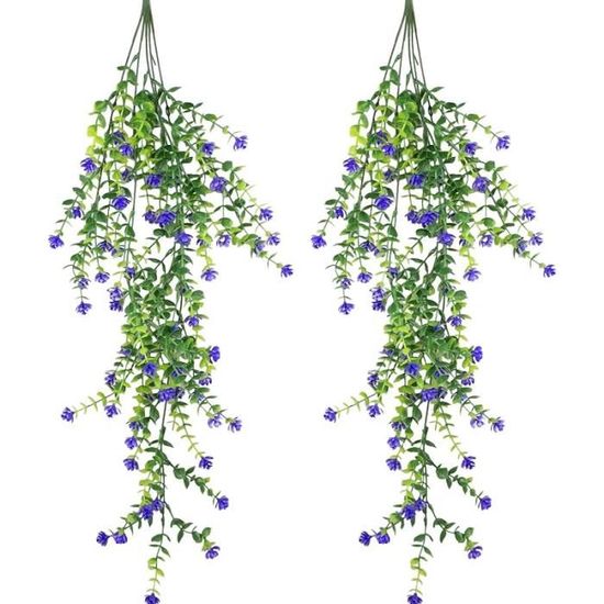 Lot De 5 Plantes Artificielles Tombantes (lierre Bambou) - 82 Cm, Résistantes UV | Décoration Intérieure/extérieure, Mur Végétal, Balcon - 8