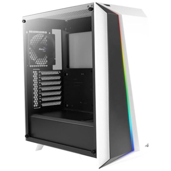 AEROCOOL BOITIER PC Cylon PRO - RGB - Blanc - Verre trempé - Format ATX (ACCM-PB10013.21)