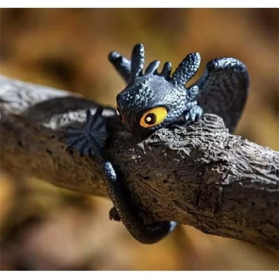Bague ajustable Krokmou dragon anneau - Generique - Noir - Bijoux fantaisie pour femme et enfant