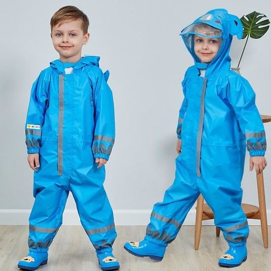 Poncho De Pluie Réutilisable Enfant 2-7 Ans - Imperméable EVA, Léger, Avec Sac De Transport