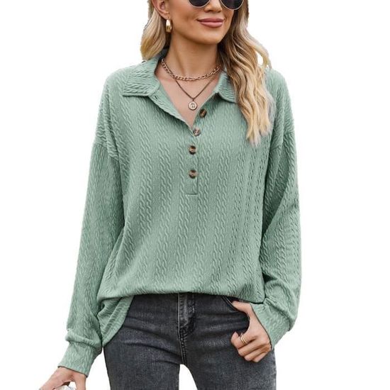 Pull Long Femme Hiver – Polaire, Col V, Manches Longues, Unisexe, Confortable, Chaud, Coupe Oversized