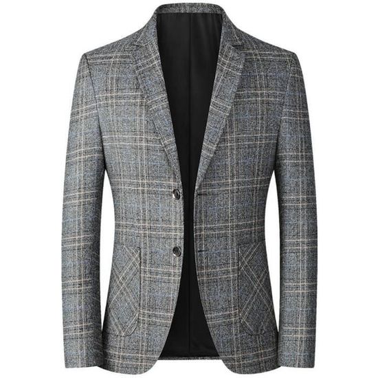 Blazer En Lin Homme Slim Fit à Deux Boutons - Veste Casual Élégante Léger Et Respirante