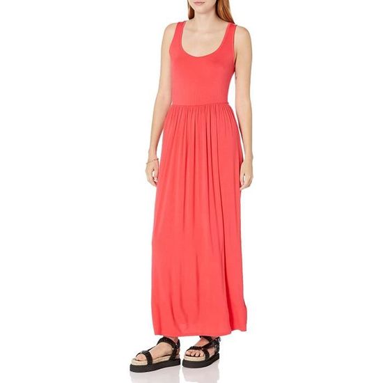 Robe Longue Sans Manches CAMAIEU Noir Et Marine Rayée - Taille L, Style Maxi Débardeur