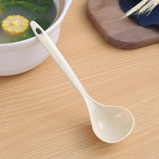Lot de 15 cuillères à paille en plastique, 2 en 1, réutilisables, pour cocktails, smoothies, milkshakes, thé au lait, granités, etc