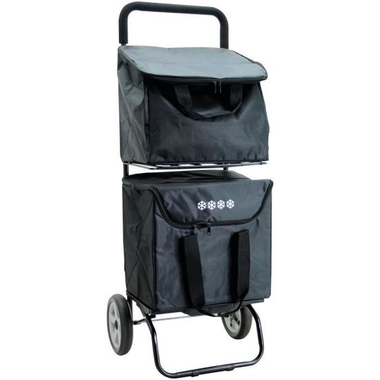 Chariot De Courses Modulobag Sidebag - 6 Roues, 2 Sacs Amovibles 20L Dont 1 Isotherme - Léger, Pliable, Fabriqué En France