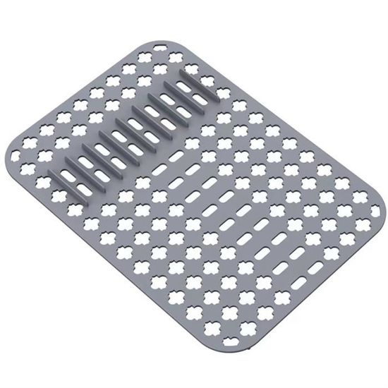 Tapis Égouttoir Évier Galets Noir - Protection Et Déco Cuisine - 30x40 Cm