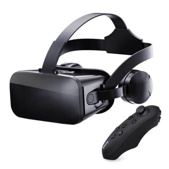 Lunettes 3D Lunettes VR Machine tout-en-un avec casque stéréo et télécommande noire