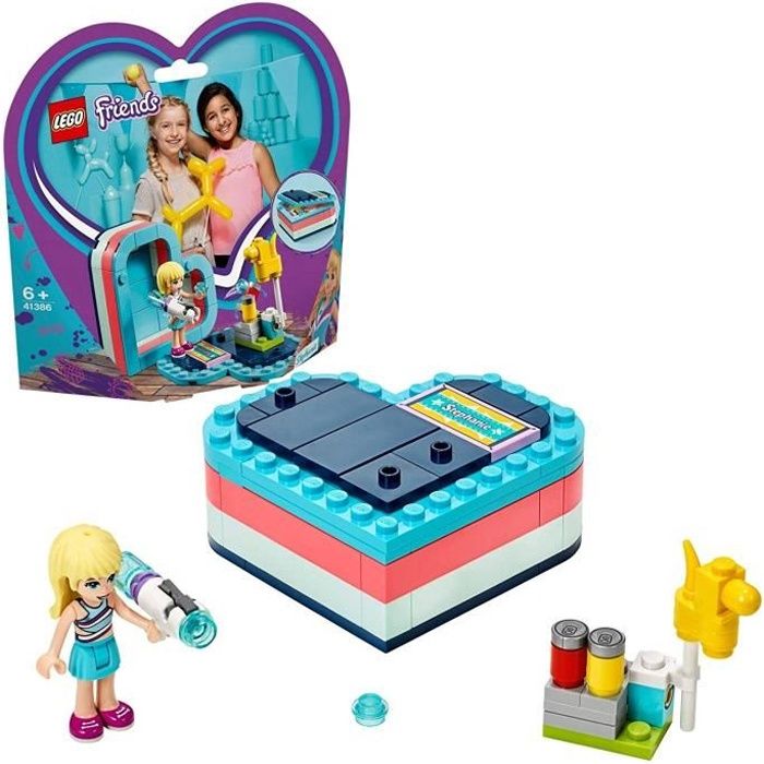 LEGO Friends - La boîte cœur d'été de Stéphanie, Jouet pour Fille et Garçon à Partir de 6 Ans et Plus, 95 Pièces - 41386