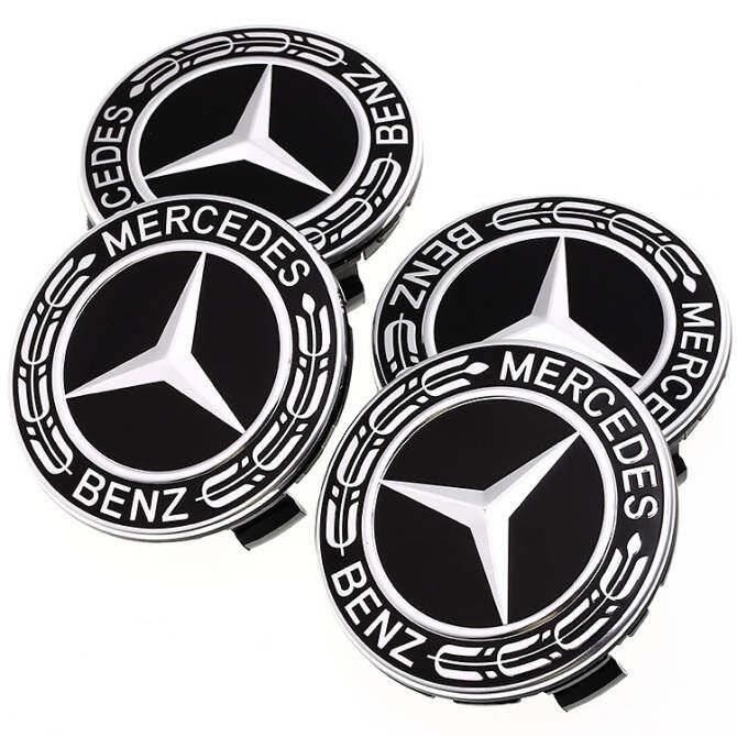 Zacharia 4 pcs autocollant hubcap couverture de roue de pneu de voiture de voiture pour Mercedes Benz AMG GLC GLE CLA GLA W205 W211