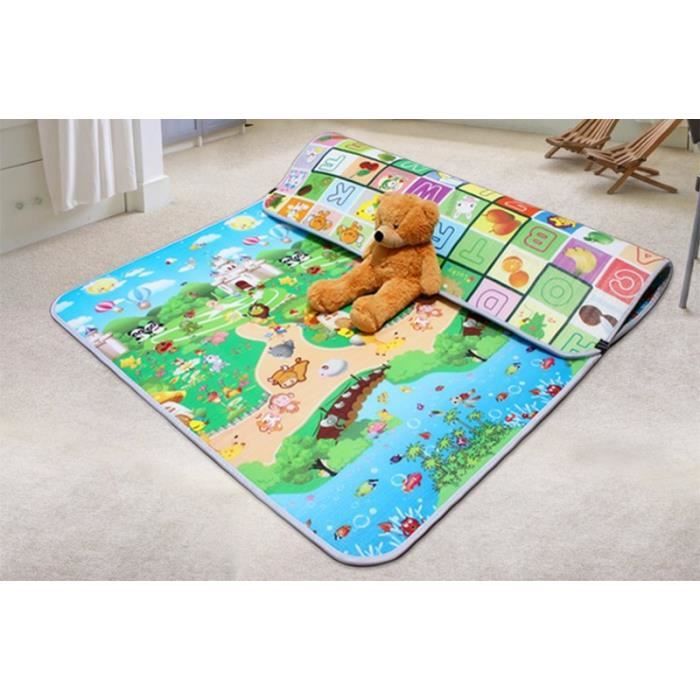 Tapis d'éveil,Tapis de jeu bébé mignon 180*120*0.5cm tapis rampant Double Surface bébé tapis créatif dessin - Type 9-180cm * 120cm