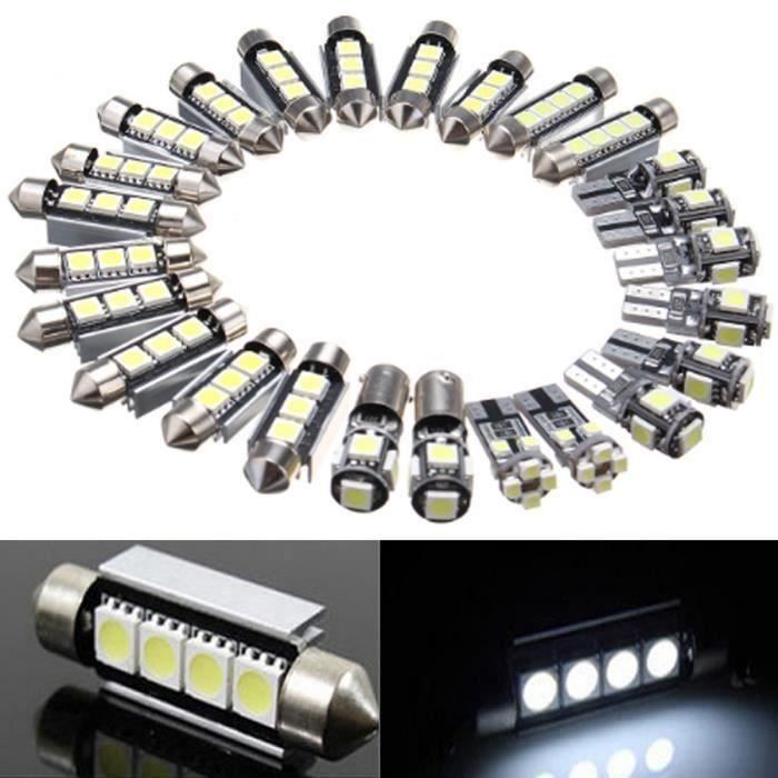 U 26Pcs LED Ampoule Décor de Intérieur Voiture Pour Mercedes Benz W211 E Class03-09 @QCP