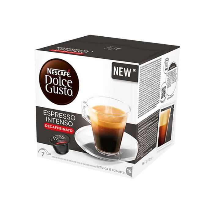 NESCAFÉ Dolce Gusto ESPRESSO Decaffeinato Café (capsule) arabica, robusta décaféiné pack de 16
