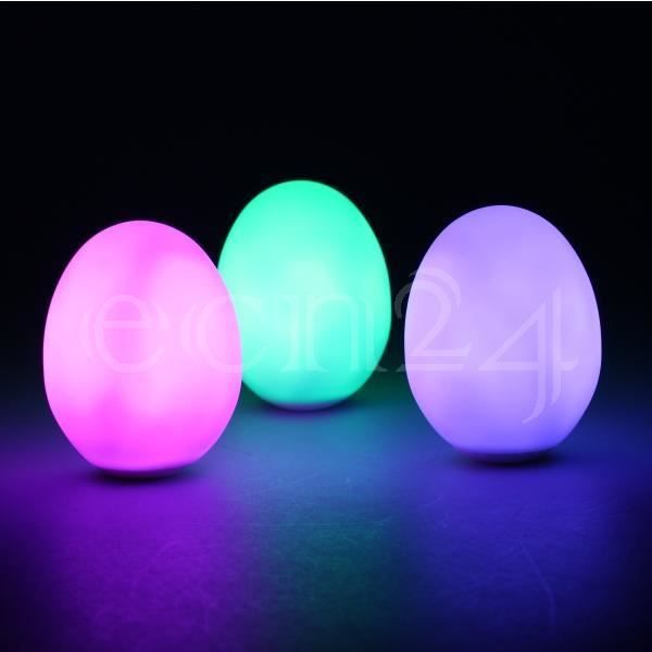 Oeufs lumineux avec changement de couleurs