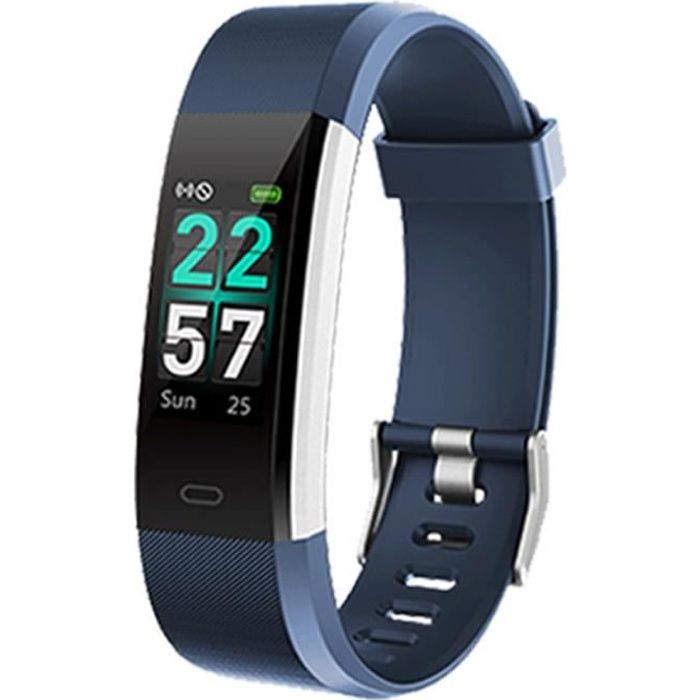 Montre Connectée Smartwatch Marqueune Etanche IP68 Podomètre pour iPhone Samsung Huawei Smartphone Femme Homme Bleu