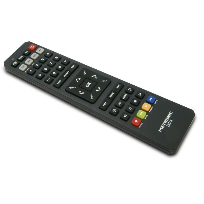 METRONIC 495392 Télécommande TV+TNT+DVD+AUX Zap 4/noire