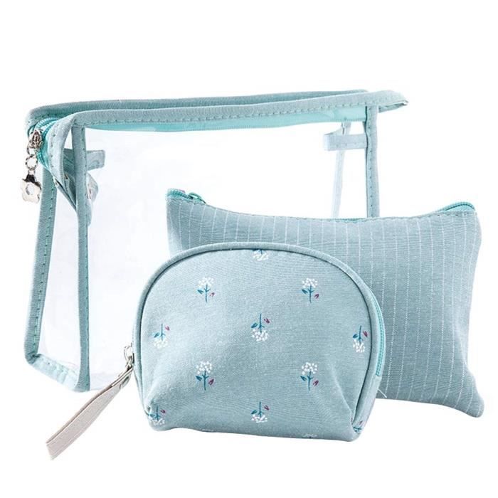 877*^Trousse de Toilette de Voyage Avion Vide Transparente Impermeable pour Femme Homme Bebe Fille Garcon Ado Enfant Fam