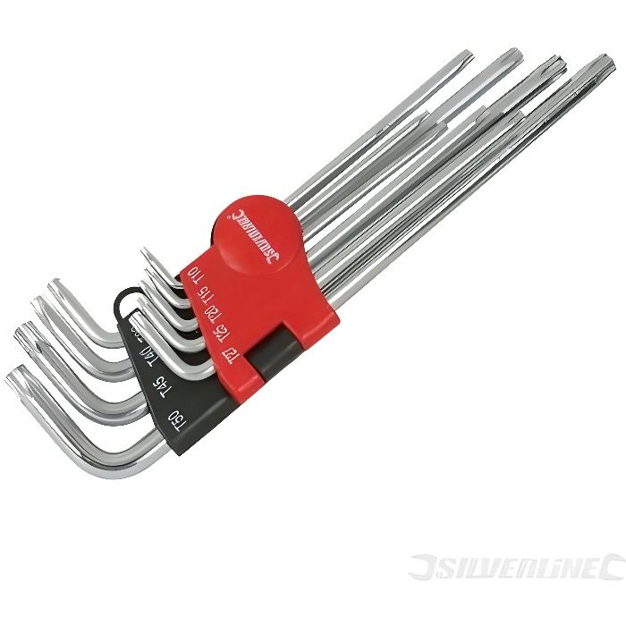 Jeu de 9 clés Torx Expert - T10-T50 Silverline