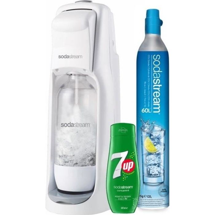 SODASTREAM JET7UP - Machine à Gazéifier JET Blanche + Concentré 7Up