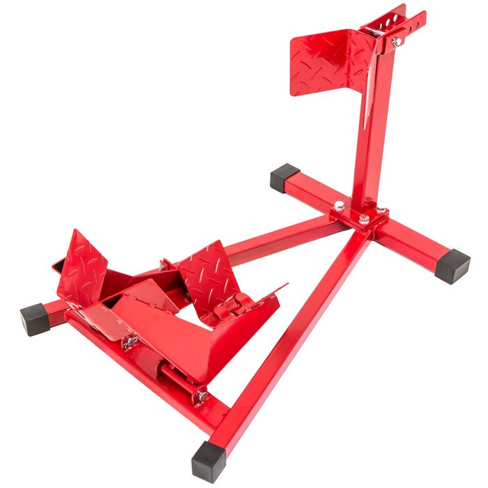 TECTAKE Béquille d’atelier Moto pour un diamètre de roue de 17- - 21- - 5 positions de réglage
